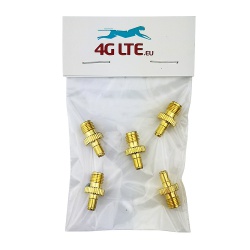 A SET of 5 x SMA Female to TS-9 Male connector