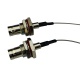 Montaje del cable Bnc la cabeza la cabeza incluso U.FL