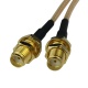 A pair of Cable Assembly N Bulkhead Female to SMA Male