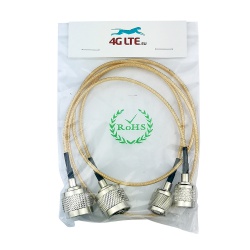 Une paire de câbles de l'Assemblée N de Cloison Femelle de SMA Mâle