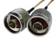 A pair of Cable Assembly N Bulkhead Female to SMA Male