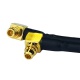 Montaje del cable Bnc la cabeza la cabeza incluso U.FL
