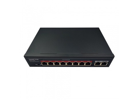 Switch 10 Ports 8+2 PoE Gigabit Model: POE0802BL