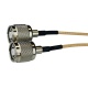 A pair of N Male to RP TNC Male 25cm Cable Assembly Connector