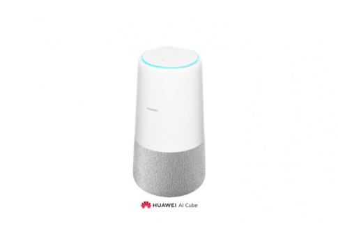 Huawei AI Cubo, 3 in 1 - Alexa abilitato, Smart Speaker e ad Alta Velocità 4G router, Sbloccato - Bianco/Grigio tessuto