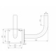 Support mural 38mm L250 01.001 OEM