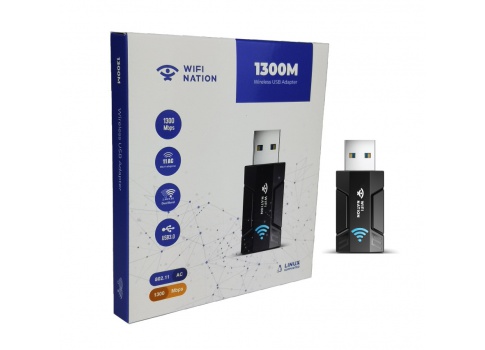 WiFi Nation® WiFi Dongle 1300Mbps WiFi Adapter