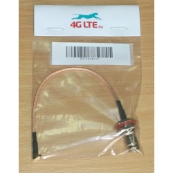 Cable montaje tabique hermético RP TNC hembra a ángulo recto MMCX macho