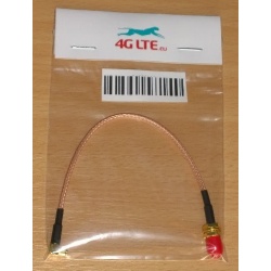Cable coaxial RG178, RP SMA hembra a ángulo recto MCX Hombre, 15 cm