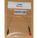 Cable coaxial RG178, RP SMA hembra a ángulo recto MCX Hombre, 15 cm