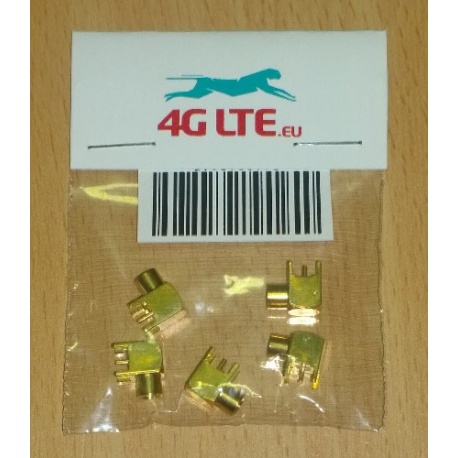 Pack of 5 x MCX R/A female for PCB