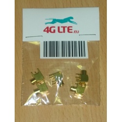 A SET of 5 x RF connector MCX Female the mother bent