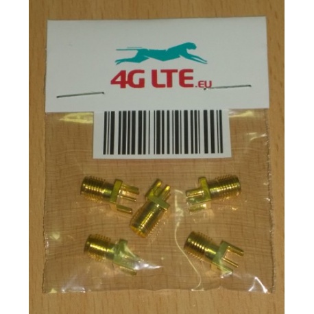 Paquete de 5 x SMA hembra recto montaje del PWB