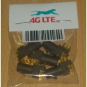 Un conjunto de 5 x RF conector FAKRA-F-PCB - negro