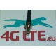 Mini 4G LTE etiqueta engomada de la antena con el TS-9 fin