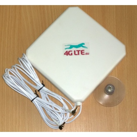 4G LTE dual, square shape Antenna 7dBi with 2 x CRC-9 (TS-5) end