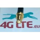 2m - SMA mâle SMA femelle RG58 - blanc