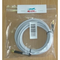 2m - SMA male to SMA female RG58 - white