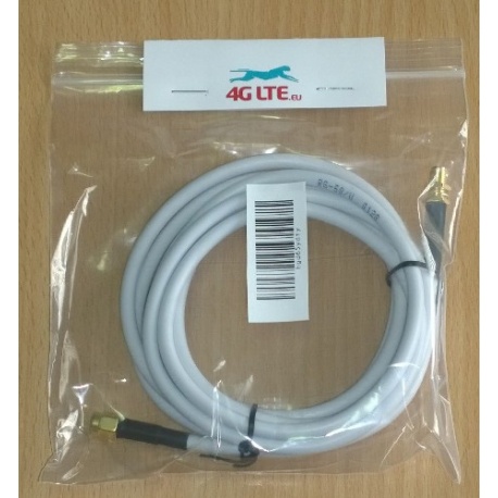 2m - SMA mâle SMA femelle RG58 - blanc