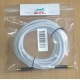 3m RP-SMA Stecker auf RP-SMA Buchse RG58 - weiß