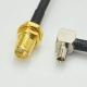 Pigtail low loss RG316 20cm cable SMA female (male pin) to CRC