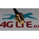 Coleta baja pérdida RG316 20cm cable SMA hembra (pin macho) a CRC