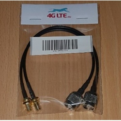 Un par de RP TNC macho a RP SMA hembra Cable montaje conector