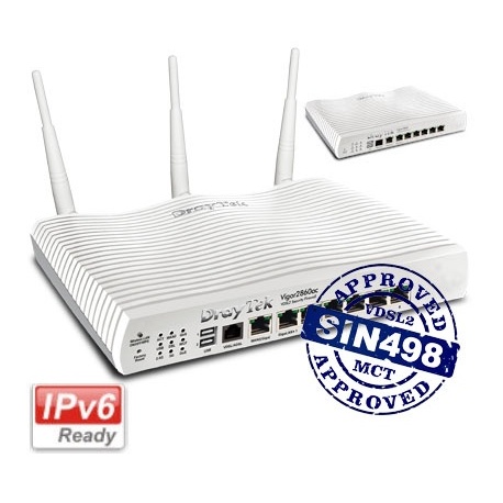 DrayTek Vigor 2860Vac VDSL Router 802.11 AC & VoIP