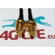 A pair of RP SMA FEMALE to TS-9 Male Angle cable assimbly