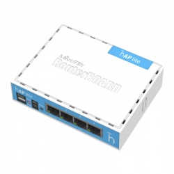 MikroTik RouterBoard hAP Lite classic (RouterOS Level 4) with UK PSU