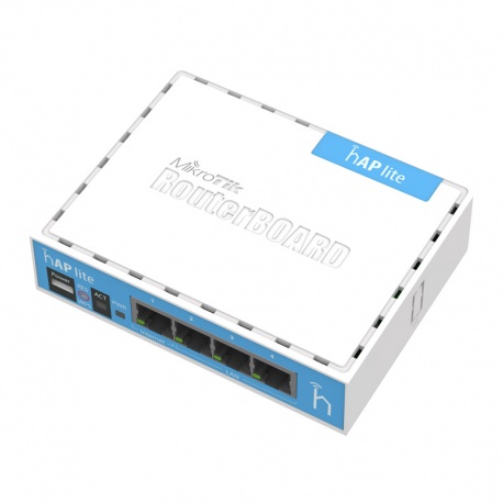 MikroTik RouterBoard hAP Lite classico (RouterOS Livello 4) con ALIMENTATORE UK