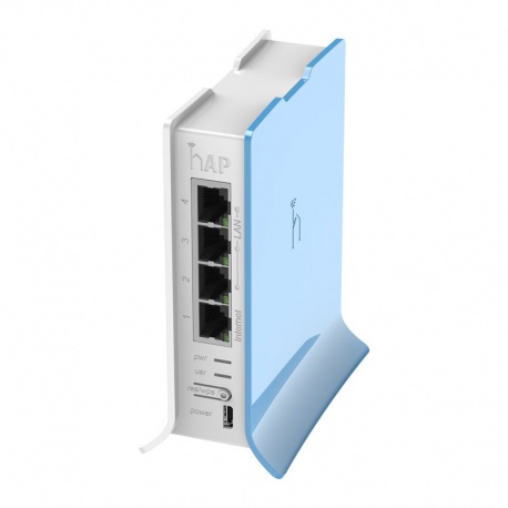 MikroTik RouterBoard hAP Lite (RouterOS Livello 4) forma a Torre con ALIMENTATORE UK