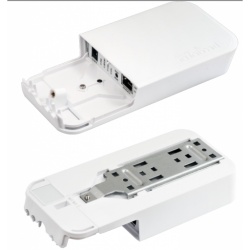 MikroTik RouterBoard wAP ac mit Netzteil RouterOS L4 weißen Gehäuse