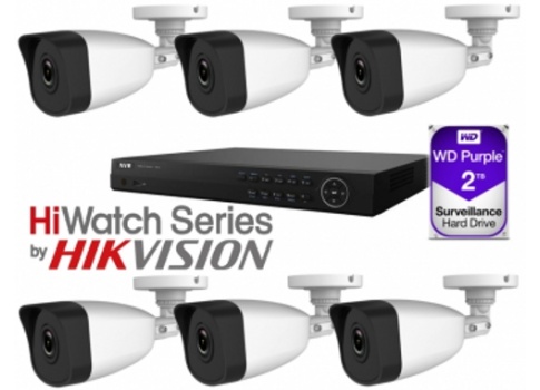 HiWatch 2TB NVR 6 X Bullet Kit