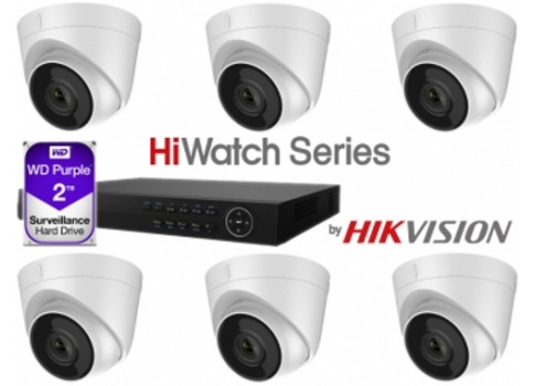 HiWatch 2TB NVR 6 X Turret Kit