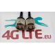 2xCable Assemblage à Angle Droit de MCX Mâle RP-TNC Mâle