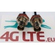 2xCable Asamblea TNC Hembra MCX Ángulo recto Macho