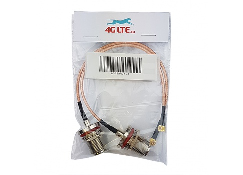 2xCable Assembly N Bulkhead Female to MCX Right Angle Male