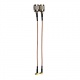 2xCable Assembly Rechten Winkel MCX Stecker auf RP-TNC-Männlich