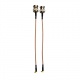 2xCable Assembly BNC Male to MMCX Right Angle Male