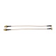 2xCable Assembly SMA Female to Straight MCX Male-gold cable
