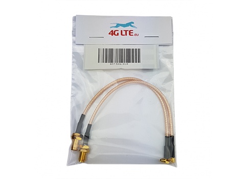 2xCoaxial Cable RG178, MMCX Ángulo recto Macho a SMA Hembra, 15cm
