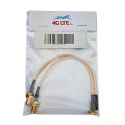 Un par de Cable Coaxial RG178, MMCX Ángulo recto Macho a SMA Hembra, 15cm
