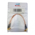 A pair of Cable Assembly Right Angle MCX Male to Right Angle MCX Male