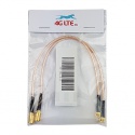 A pair of Cable Assembly Right Angle MCX Male to SMB Female