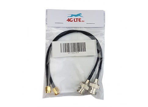 2xCable Assemblea BNC Maschio a SMA Maschio