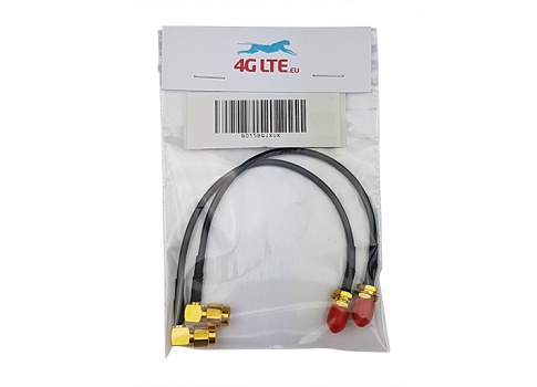 2xCable Montaje SMA (F) a SMA Ángulo recto (M)