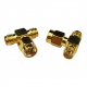 2xSMA Mâle à 2 x SMA Adaptateur Femelle (d'Or)