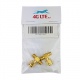 2xSMA Mâle à 2 x SMA Adaptateur Femelle (d'Or)