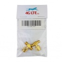 Un ensemble de 5 x SMA Mâle à 2x SMA F Adaptateur (Golden)